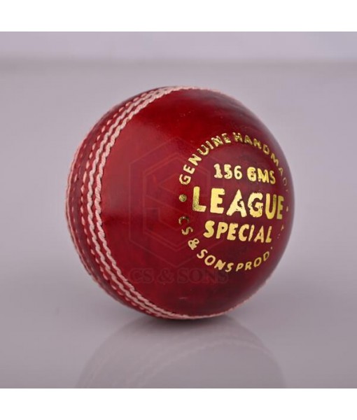 CS LEAGUE SPECIAL RED LEATHER BALL