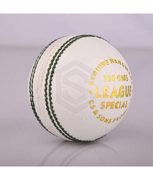 CS LEAGUE SPECIAL WHITE LEATHER BALL