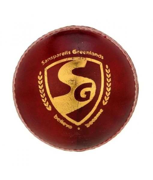 SG CLUB RED LEATHER BALL