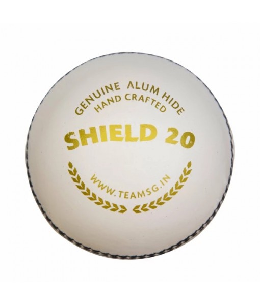 SG SHIELD 20 WHITE LEATHER BALL